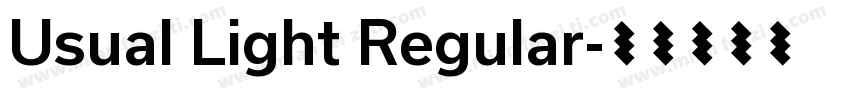 Usual Light Regular字体转换